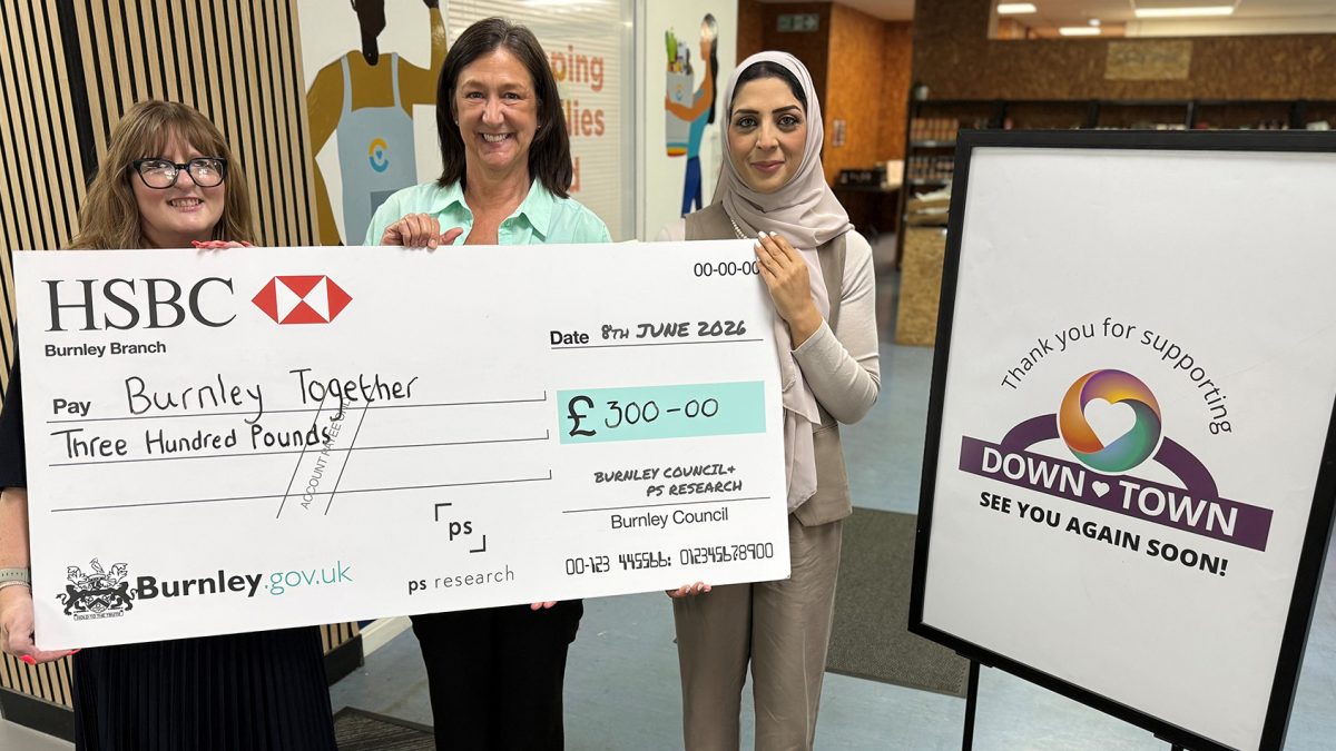 Down Town Receives Cheque