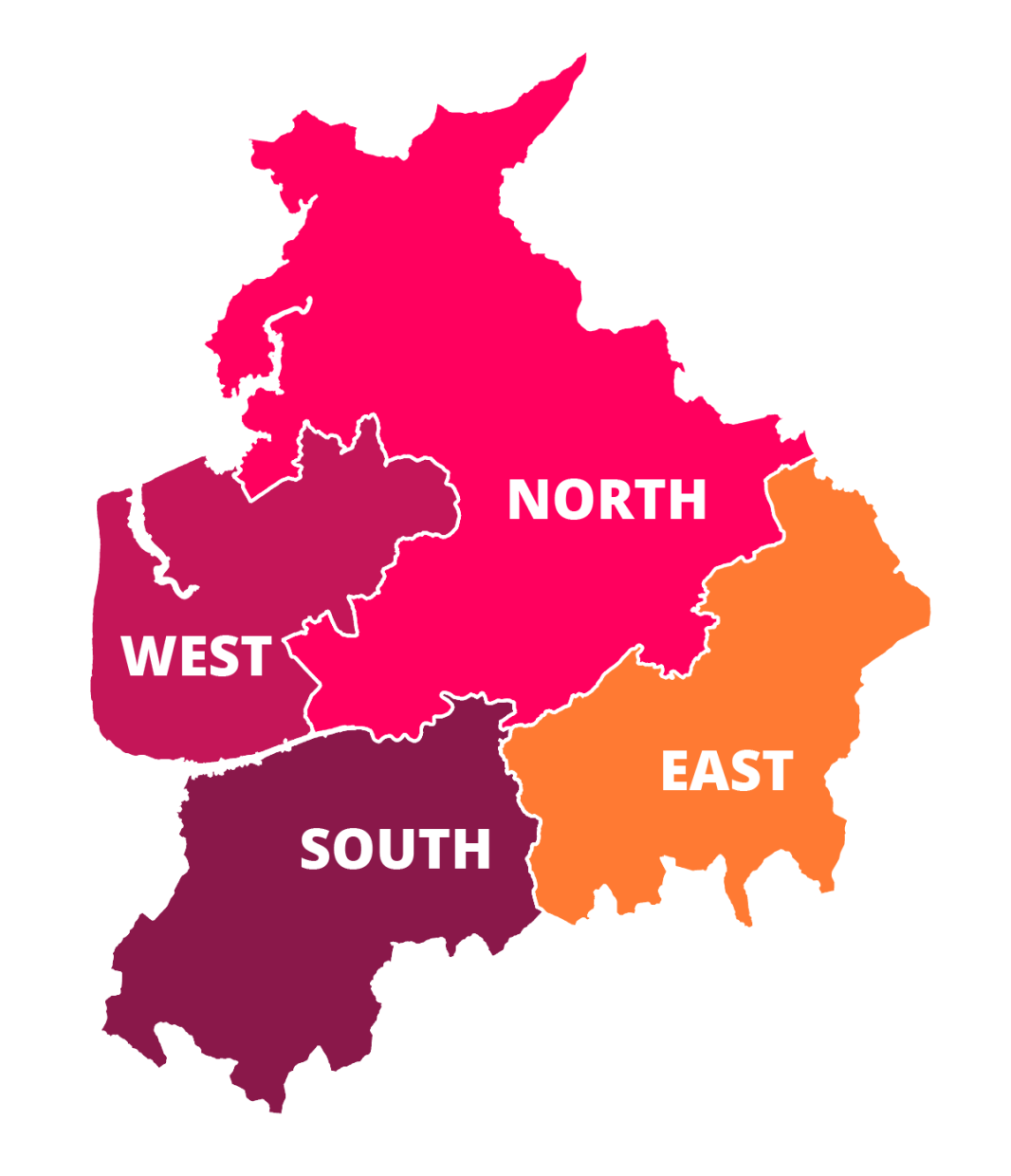 map showing chosen option